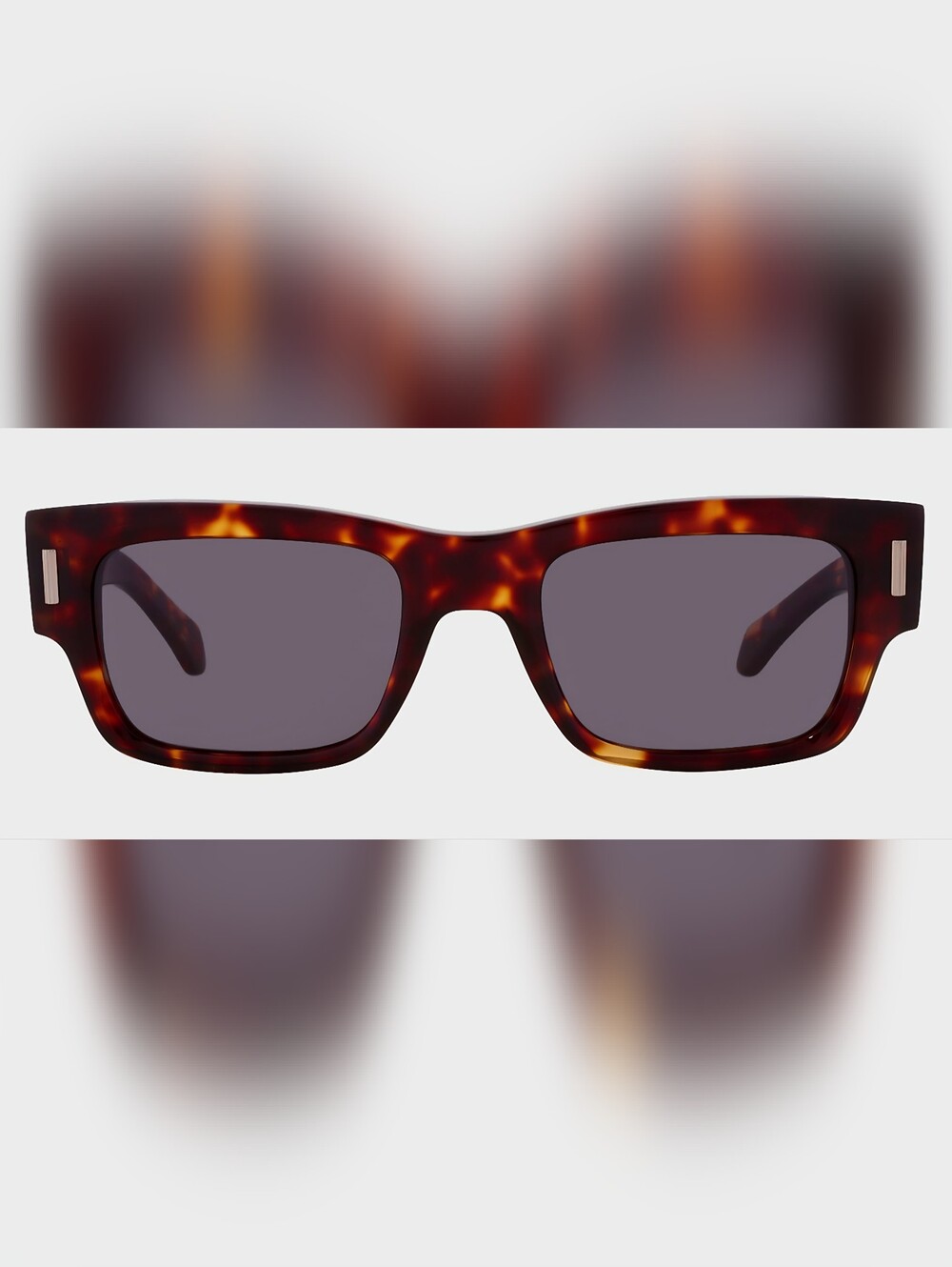 Ferragamo Tortoiseshell Rectangular Sunglasses - Brown & Amber